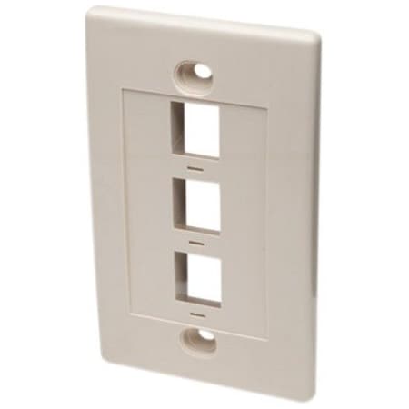 Intellinet Network Solutions 3 Outlet Ivory Wall Plate 162944